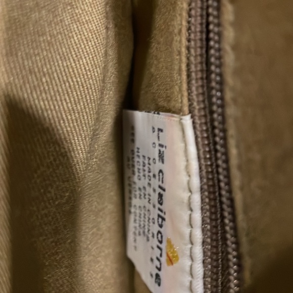 Liz Claiborne weave purse. Beige & brown, cross body strap, great condition. - Picture 7 of 8